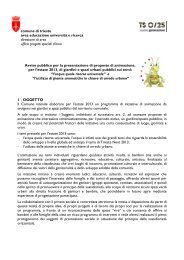 comune di trieste area educazione universitÃ  e ricerca direzione di ...