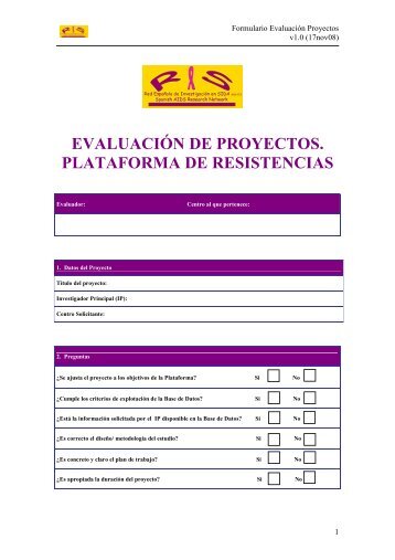 formulario de evaluaciÃ³n de proyectos - retic-ris