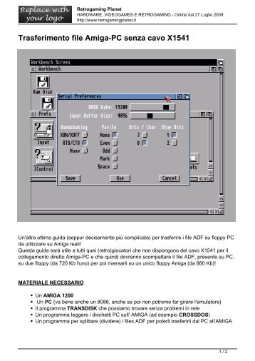 Trasferimento file Amiga-PC senza cavo X1541 - Retrogaming Planet