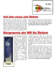 Bürgerpreis der WR für Return - Return-Suchtselbsthilfe