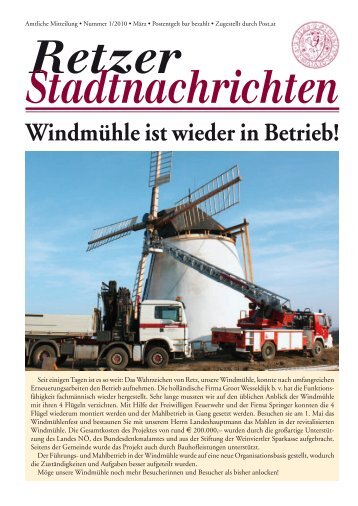 Stadtnachrichten 2010-03 (1,85 MB) - .PDF - Retz