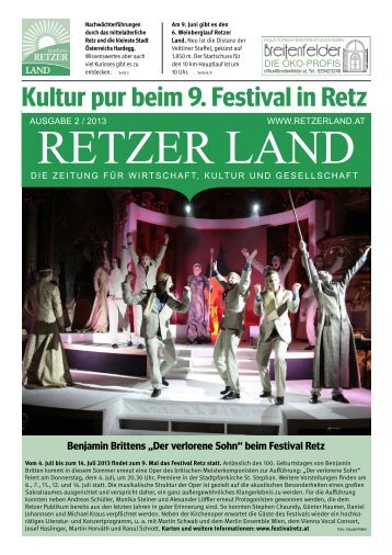 Kultur pur beim 9. Festival in Retz - Retzer Land