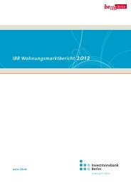 IBB Wohnungsmarktbericht 2012 - Investitionsbank Berlin