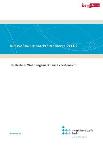 IBB Wohnungsmarktbarometer 2010 - Investitionsbank Berlin