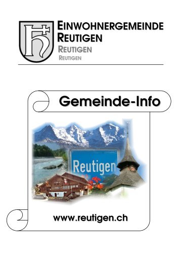 Gemeinde-Info - Gemeinde Reutigen