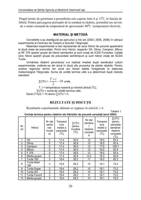 LUCRÄRI ÅTIINÅ¢IFICE SERIA AGRONOMIE