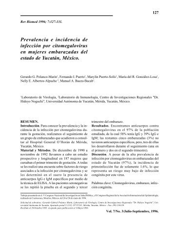 Prevalencia e incidencia de infecciÃ³n por citomegalovirus en ...