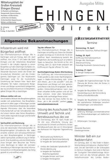 d i r e k t - Stadt Ehingen