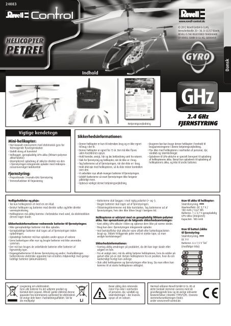 2.4 GHz FERNSTEUERUNG - Revell Control