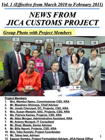 NEWS FROM JICA CUSTOMS PROJECT - Kenya Revenue Authority