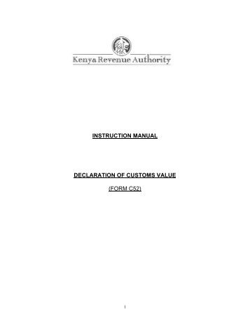 C52 instruction manual PDF - Kenya Revenue Authority