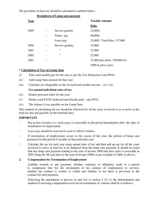 Employer's guide to pay as you earn in kenya revised edition - 2006