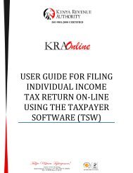 User guide for filing individual income tax return - Kenya Revenue ...