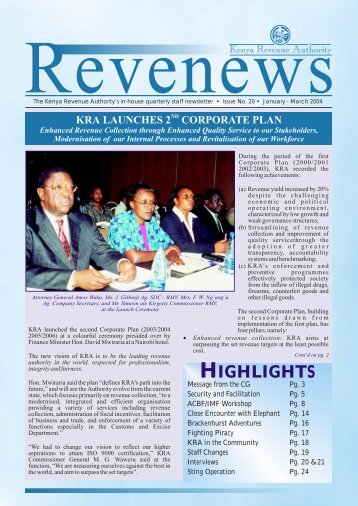 Revenews - Kenya Revenue Authority