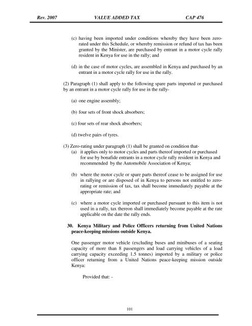 V.A.T. Act 2007 - Kenya Revenue Authority