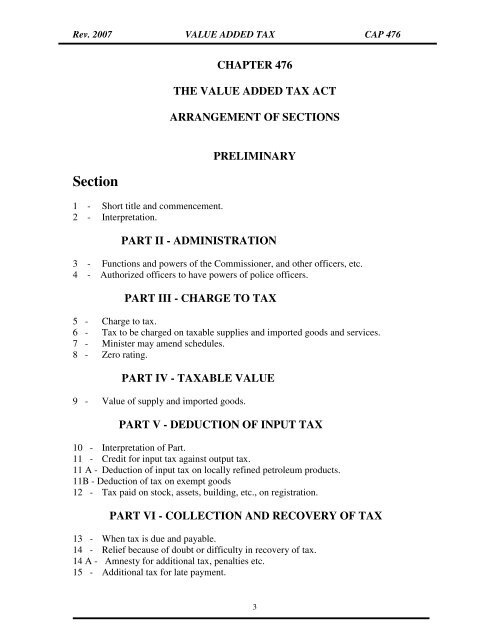 V.A.T. Act 2007 - Kenya Revenue Authority