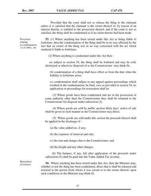 V.A.T. Act 2007 - Kenya Revenue Authority