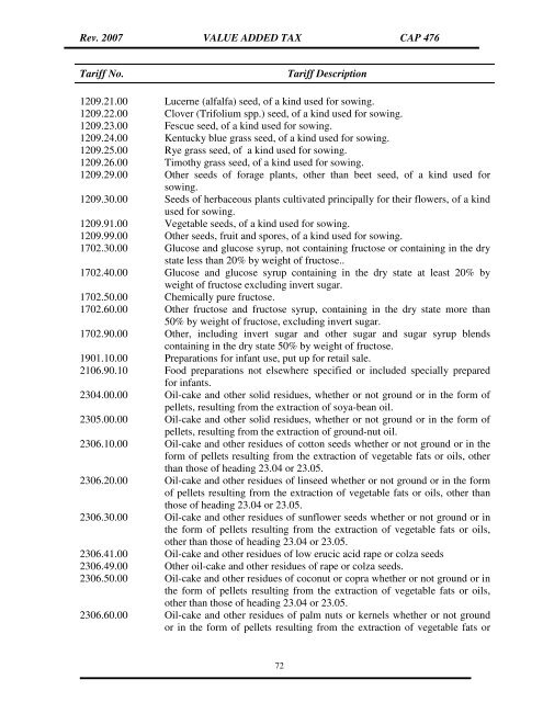 V.A.T. Act 2007 - Kenya Revenue Authority