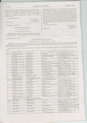 KRA Public Auction JKIA AUCTION 18.9.2012 - Kenya Revenue ...