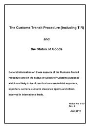 The Customs Transit Procedure (including TIR) - Revenue ...