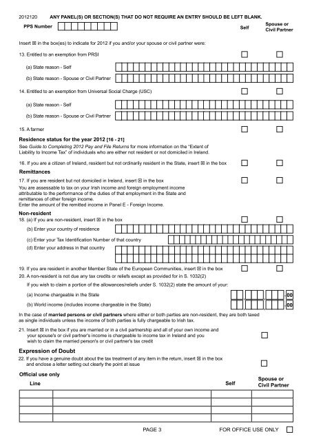 Form 11 2012 - Revenue Commissioners