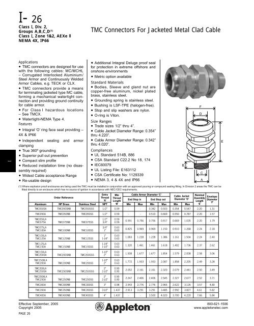 Star Teck Connector Size Chart