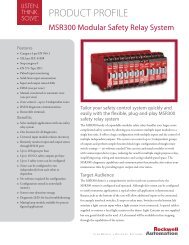 MSR300 Modular Safety Relays Product Profile.pdf - Revere Electric