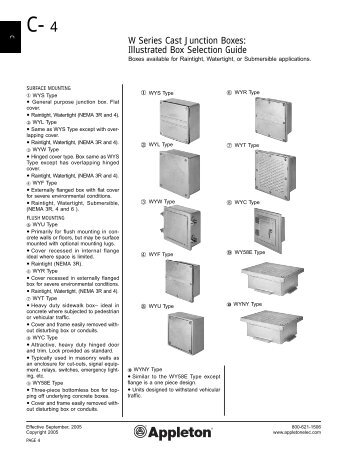 W Series Cast Iron Junction Boxes.pdf - Revere Electric