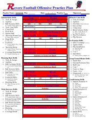 Cardinal Football Practice Plan - Revere Local Schools