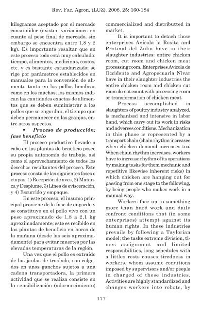 Procesos productivos de la industria avÃ­cola zuliana - Revista de la ...