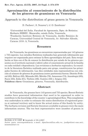 Supl. 2007-1 parte 2.pmd - Revista de la Facultad de AgronomÃ­a LUZ