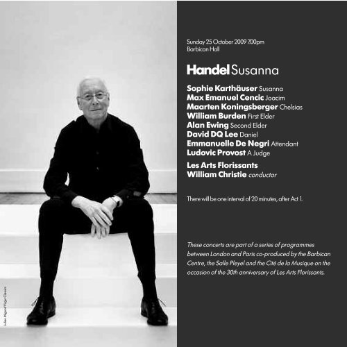 Handel Susanna - Barbican
