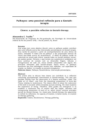 Palhaços: uma possível reflexão para a Gestalt- terapia - Estudos e ...