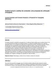 Análise lexical e análise de conteúdo: uma proposta de utilização ...