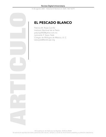 EL PESCADO BLANCO - Revista Digital Universitaria - UNAM