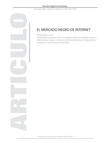 el mercado negro de internet - Revista Digital Universitaria - UNAM