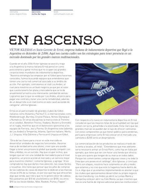 LA EVOLUCIÓN DE LA INDUMENTARIA DEPORTIVA - Revista ad