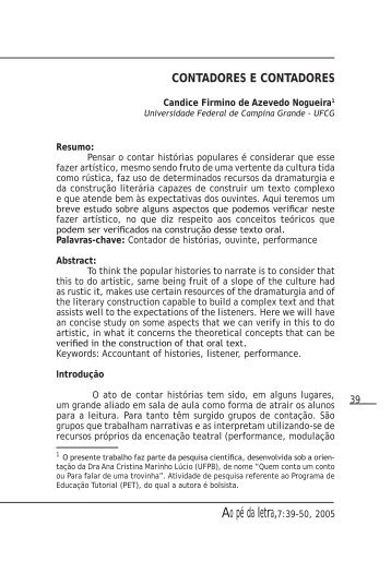 Candice Firmino de Azevedo Nogueira - Revista Ao PÃ© da Letra