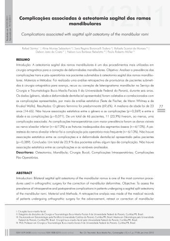 Artigo Completo - brazilian journal of oral and maxillofacial surgery