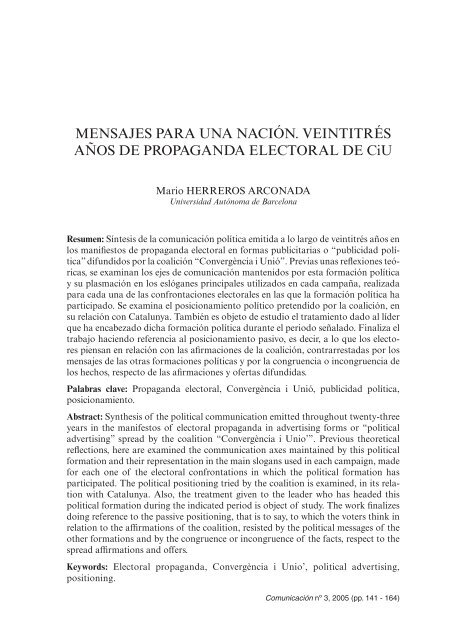 Mensajes para una naciÃ³n. VeintitrÃ©s aÃ±os de propaganda electoral ...