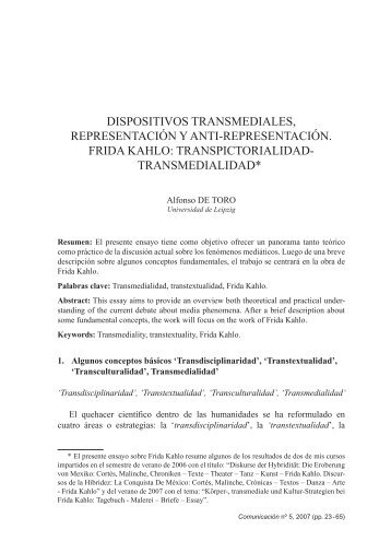 transpictorialidad-transmedialidad - COMUNICACIÃN | Revista ...
