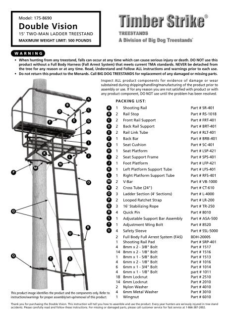 Big dog 2 man ladder stand sales