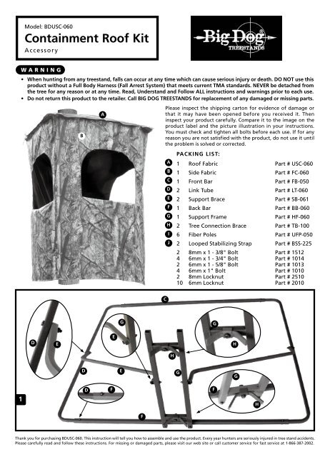 bdusc-060 - Big Dog Treestands