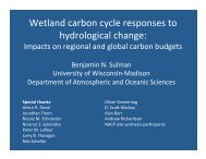 Wetland carbon cycle responses to hydrological change: - Desai ...