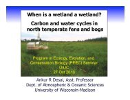 Carbon and water cycles in north temperate fens and bogs - Desai ...