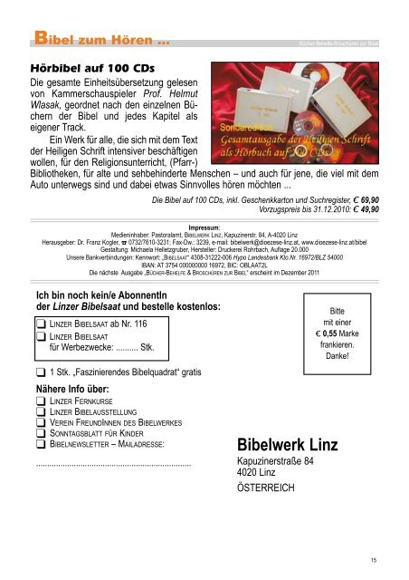 (des gesamten Textes) â¢ Ãber 1.200 Abbildungen ... - DiÃ¶zese Linz