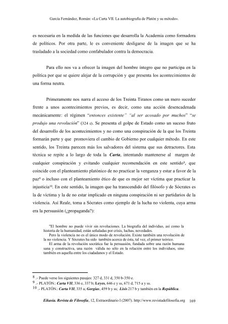 La Carta VII. La autobiografía de Platón y su método. - Eikasia