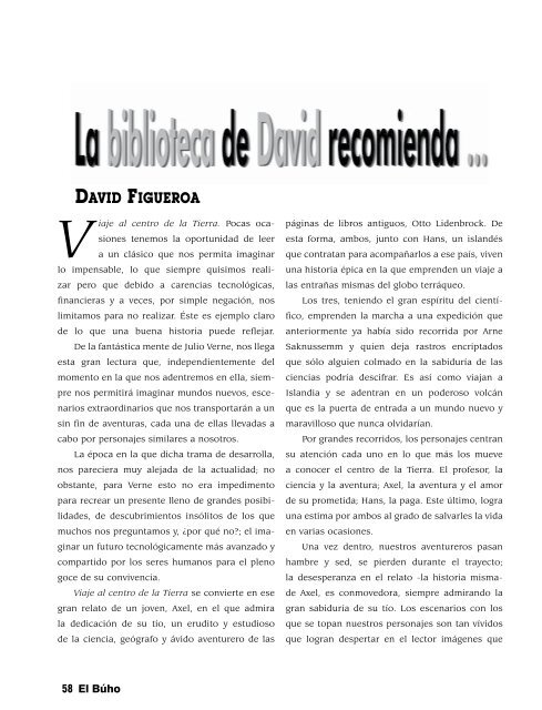 letras libros revistas - Revista EL BUHO