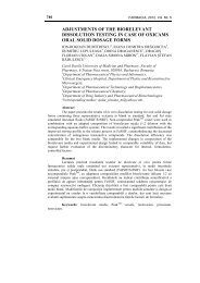 adjustments of the biorelevant dissolution testing in case ... - farmacia