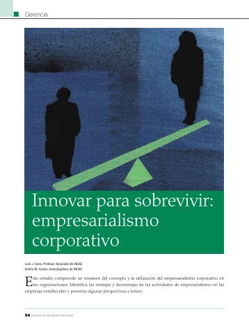 Innovar para sobrevivir: empresarialismo corporativo - INCAE ...